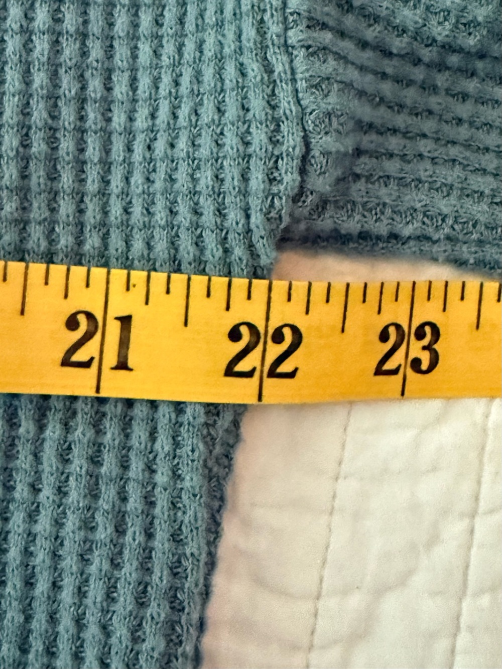 Madewell M Waffle Knit V Neck Long Sleeve Top Sweater Steely Blue NI071 - Picture 3 of 9